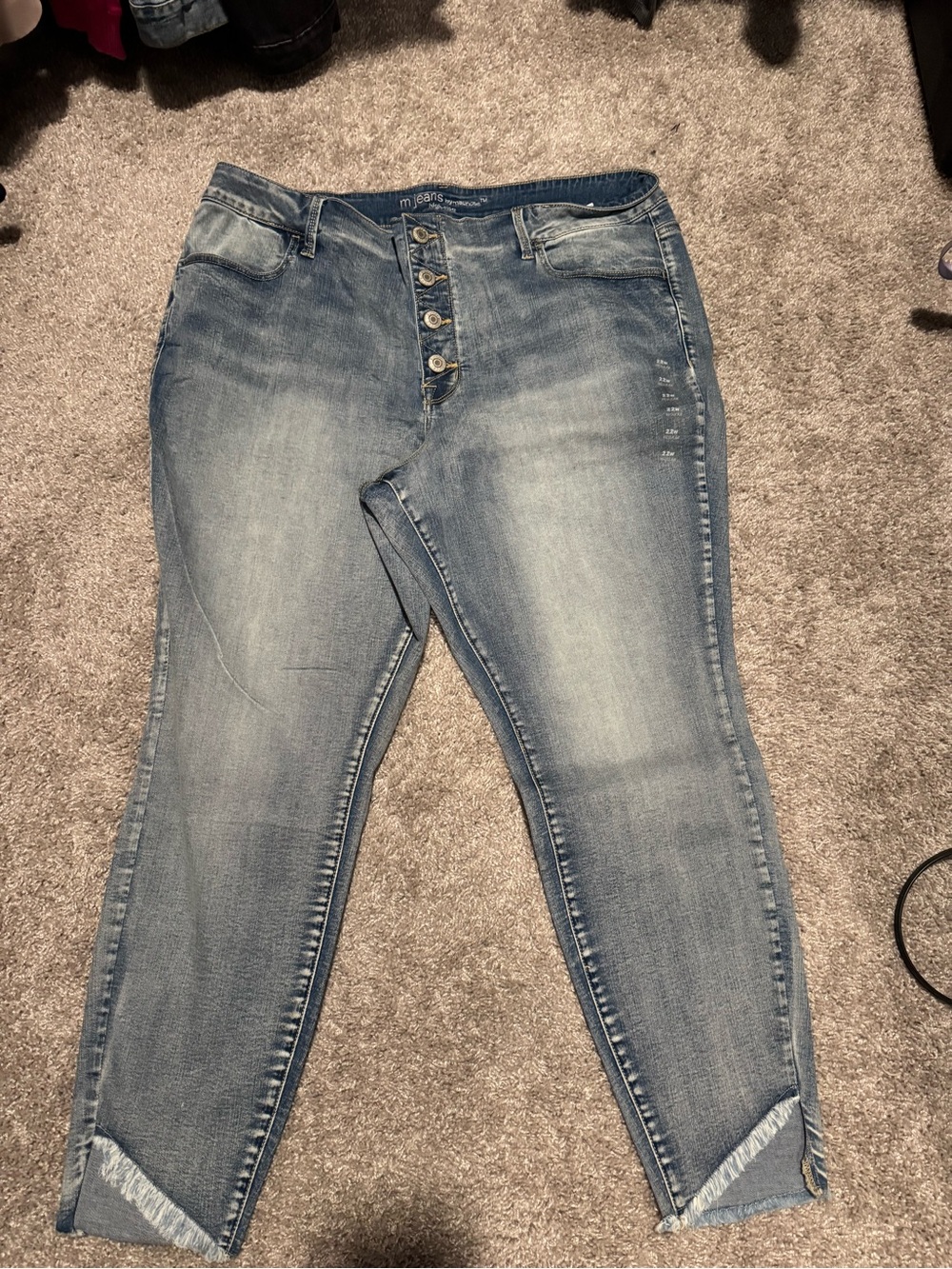 Maurices Light Blue Button-Fly Cropped Jeans